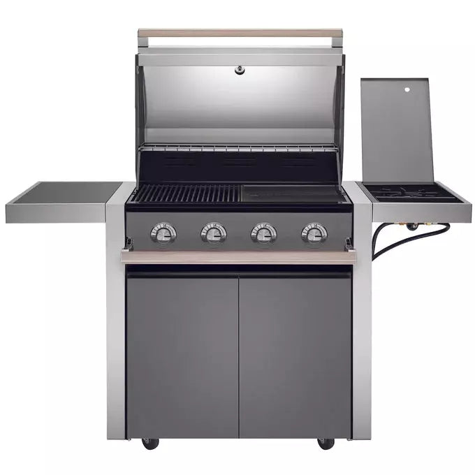 BeefEater 1500 4 Burner BBQ & Side Burner Trolley (BDM1540GA 5060569417416)