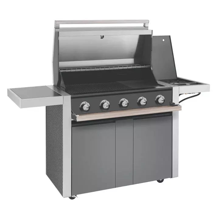 BeefEater 1500 5 Burner BBQ & Side Burner Trolley (BDM1550GA 5060569417423)