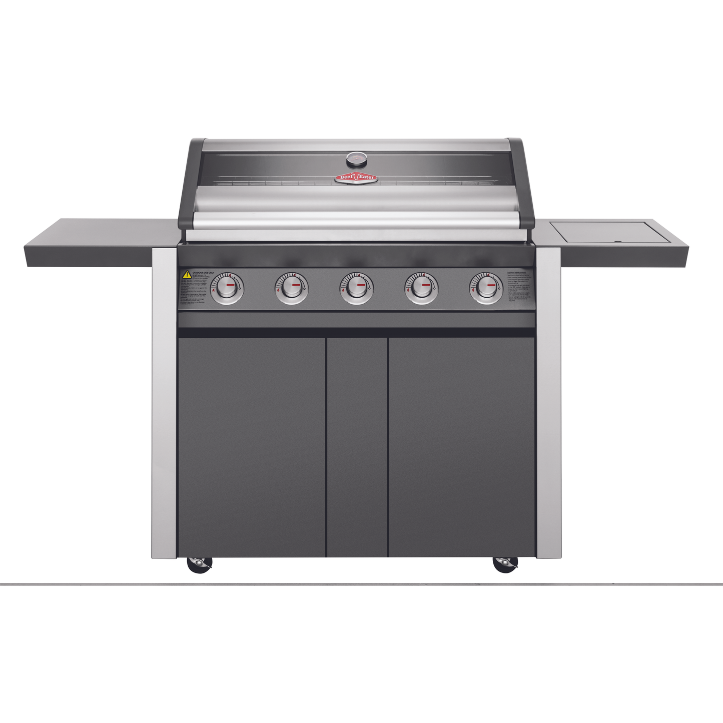 BeefEater 1600E Series - 5 Burner BBQ & Side Burner Trolley (BMG1651BBE 5060912591350)