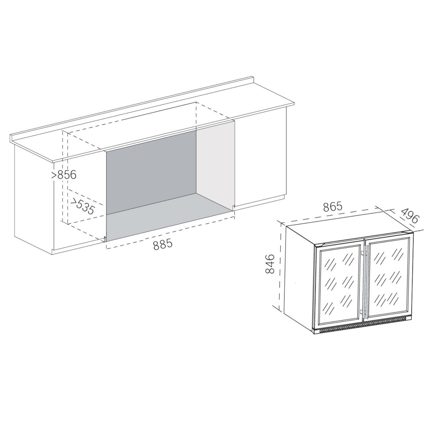 Beefeater 190L Double Door Outdoor Display Fridge