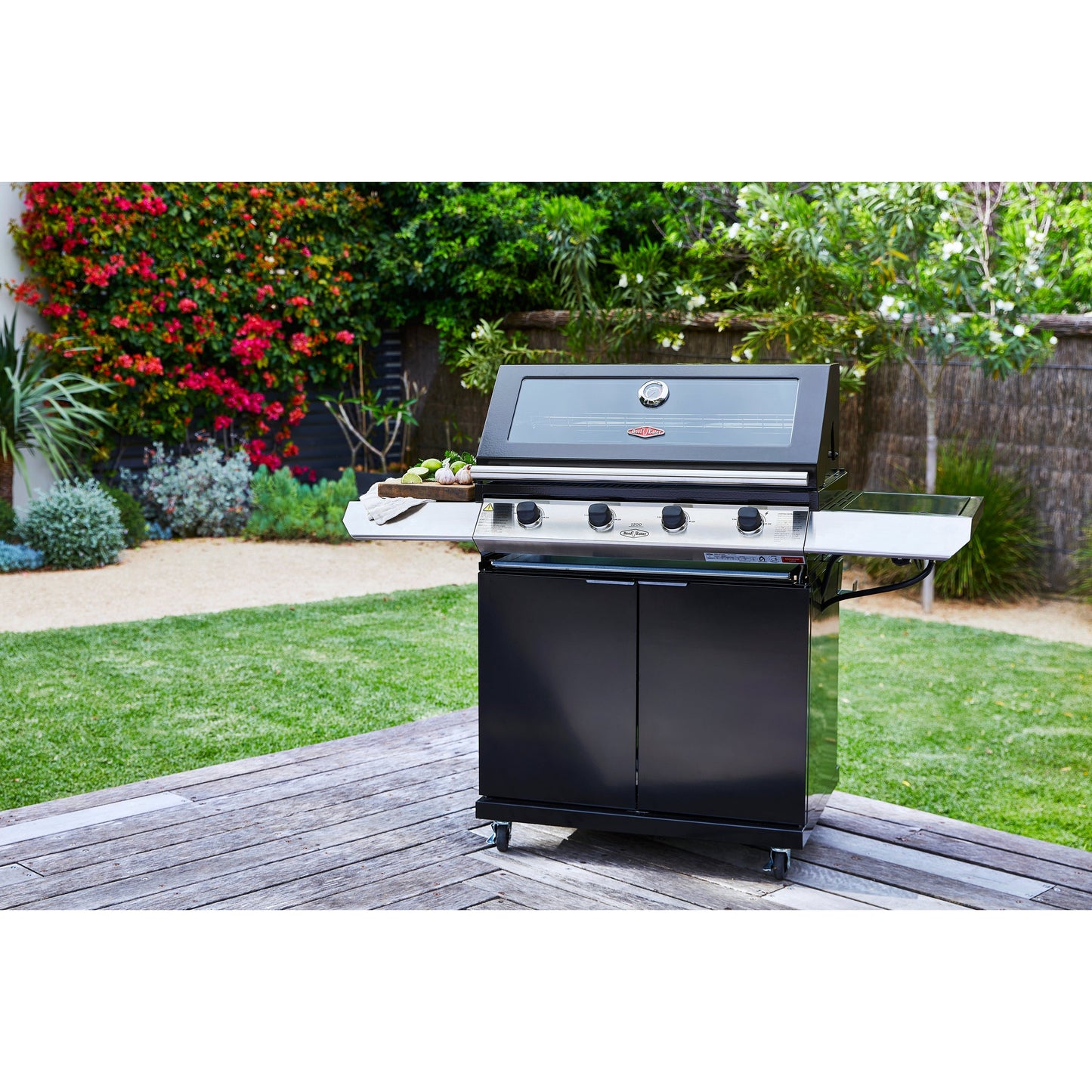 BeefEater 1200S 5 Burner BBQ & Side Burner Trolley (BMG1251SBE 5060569418246)