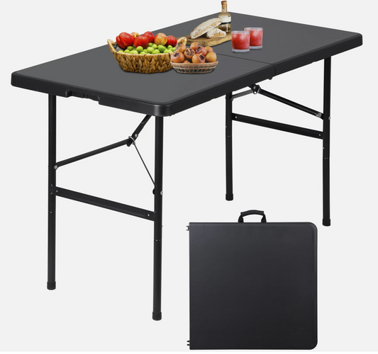 4ft Portable Folding Table Plastic Indoor Outdoor Picnic Party Camp Dining Table