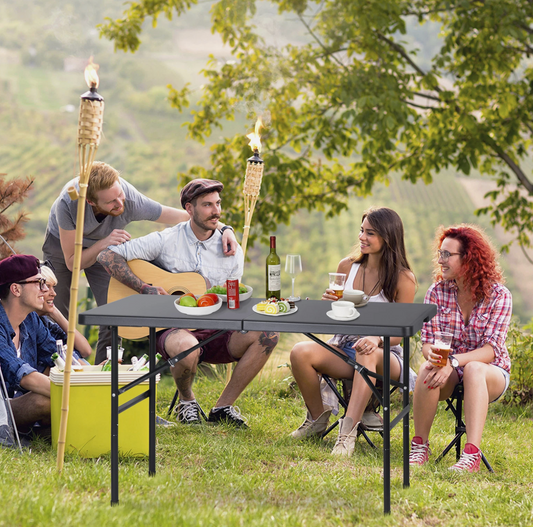 4ft Portable Folding Table Plastic Indoor Outdoor Picnic Party Camp Dining Table